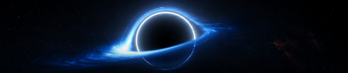 Depiction of a supermassive black hole at the centre of a galaxy